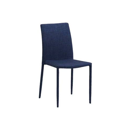 Cadeira de Jantar Glam Tecido - Jeans-azul