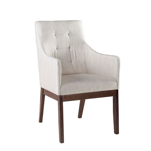 Cadeira de Jantar Grécia com Braço Capuccino - Wood Prime PTE 27037