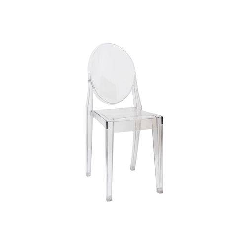 Cadeira de Jantar Invisible Sem Braço - Branca