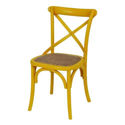 Cadeira de Jantar Katrina Madeira - Amarela