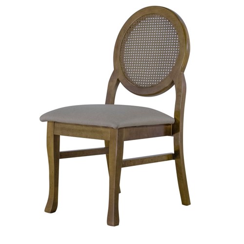 Cadeira de Jantar Medalhão Contemporânea - Wood Prime 16200 Liso