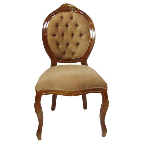 Cadeira de Jantar Medalhão Entalhada Sem Braço - Wood Prime 1016366 Liso