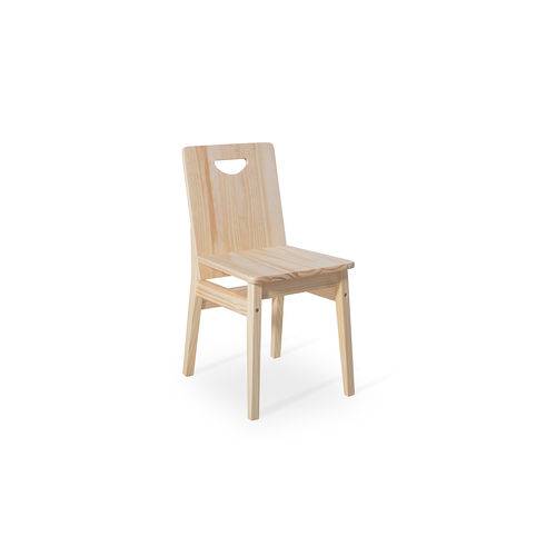 Cadeira de Madeira de Jantar Tucupi 40x51x81cm - Acabamento Stain Natural