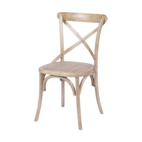 Cadeira de Madeira e Assento em Rattan 115 OR Design Madeira