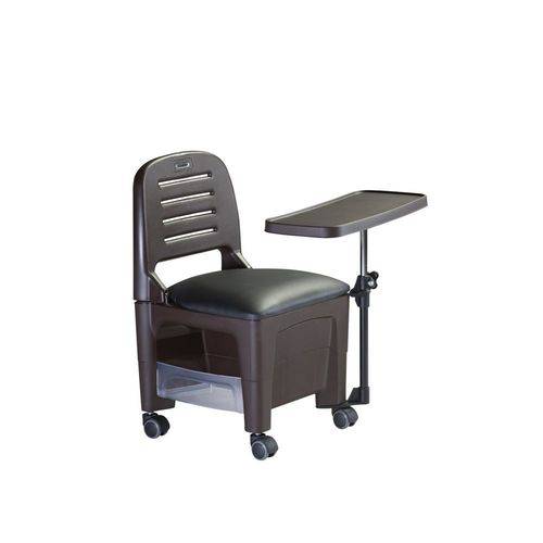 Cadeira de Manicure e Esmalteria Bari com Mesa Preta Dompel