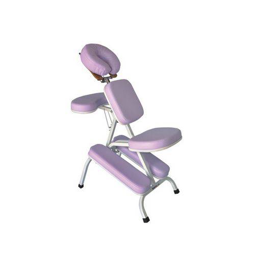 Cadeira de Massagem Quick Massage Lilás com Branco Legno