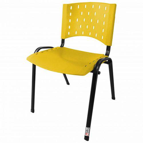 Cadeira de Plástico Empilhável AMARELA Iso Polipropileno - ULTRA Móveis