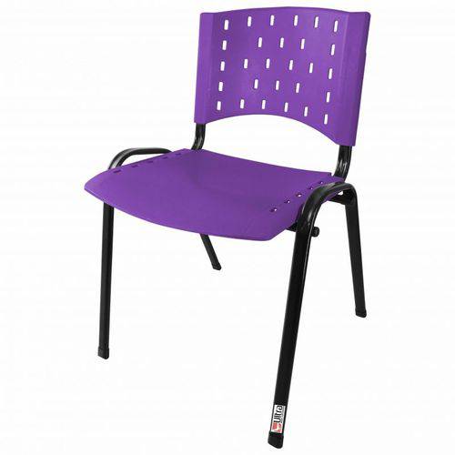 Cadeira de Plástico Empilhável LILÁS Iso Polipropileno - ULTRA Móveis