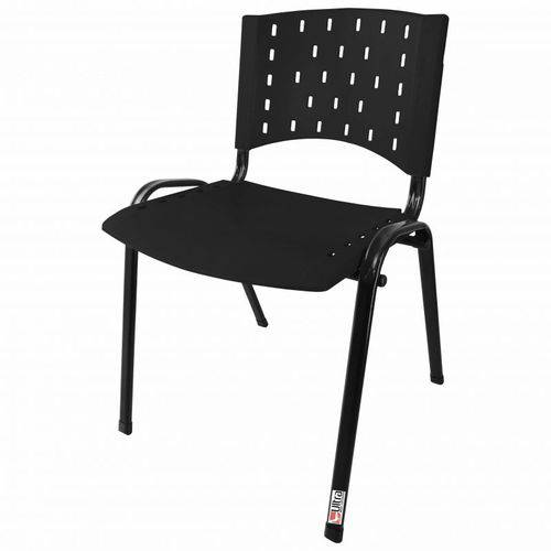 Cadeira de Plástico Empilhável PRETA Iso Polipropileno - ULTRA Móveis