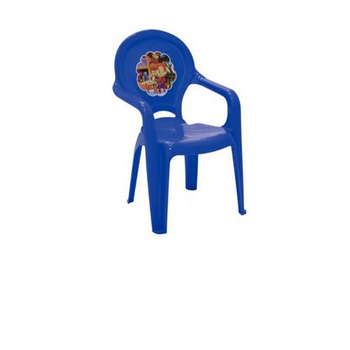 Cadeira de Plástico Infantil Catty Adesivo Azul