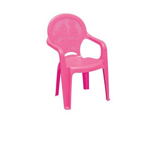 Cadeira de Plástico Infantil Estampada Catty Rosa