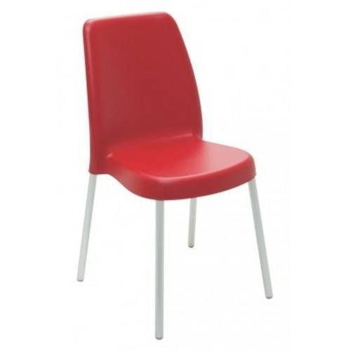 Cadeira de Polipropileno e Pernas Anodizadas Vermelha - Vanda - Tramontina