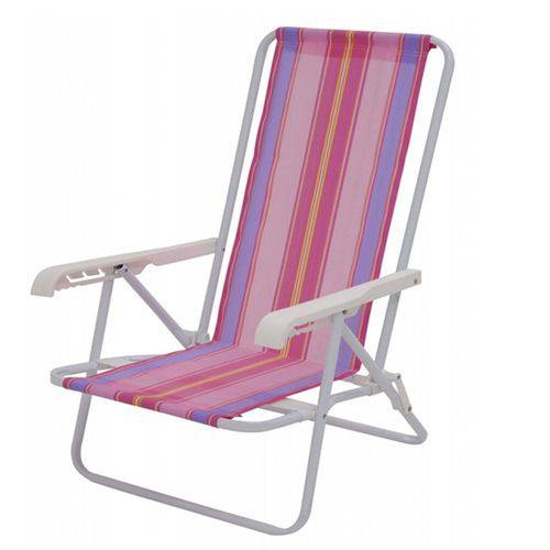 Cadeira de Praia 4 Posições Alfa Mor Color