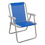 Cadeira de Praia Alta Alumínio Sannet Azul