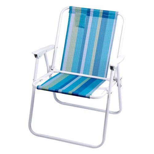 Cadeira de Praia de Aço Azul e Verde - A/casa