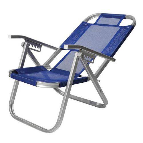 Cadeira de Praia Ipanema Reclinável Azul Royal Botafogo - Cad0328