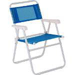 Cadeira de Praia Master Aço Azul