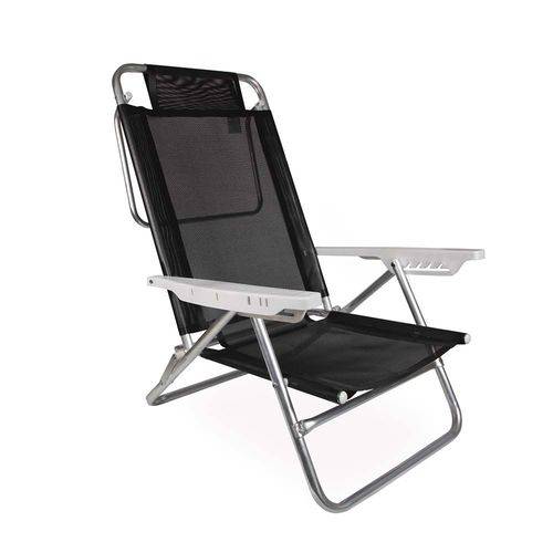 Cadeira de Praia Reclinável 6 Posições Summer Alumínio - Mor