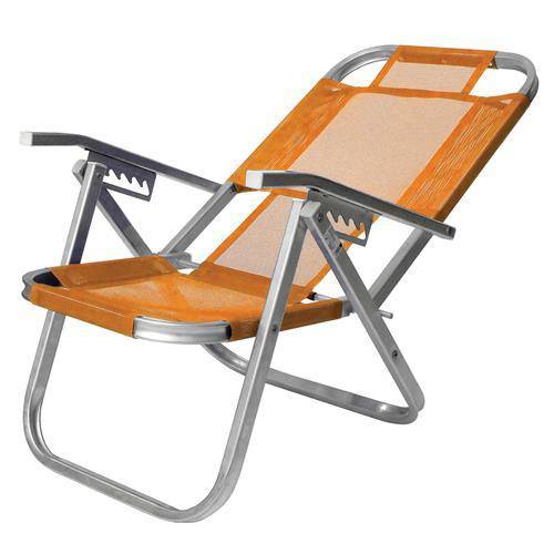 Cadeira de Praia Reclinável Alta - Ipanema - Laranja