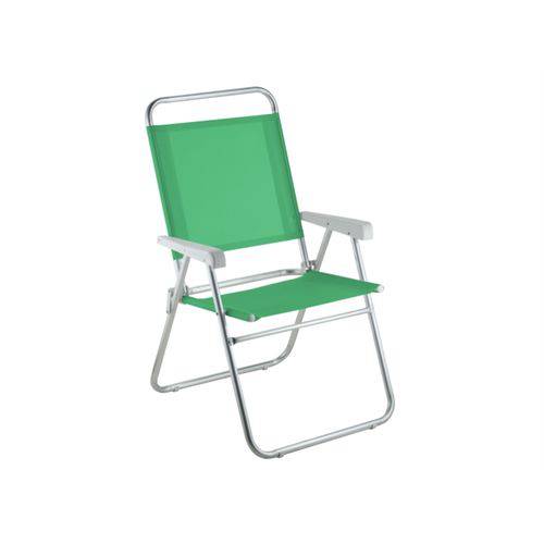 Cadeira de Praia Sun Plus Alumínio Verde AMVC 120KG