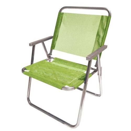 Cadeira de Praia Varanda Xl 130 Kg. em Alumínio - Verde Primavera - Botafogo