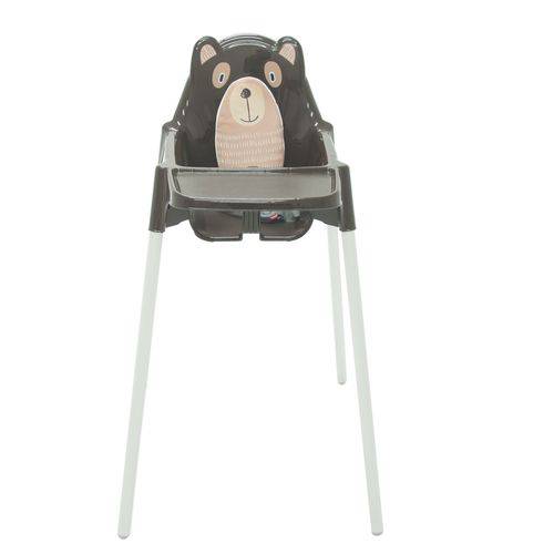 Cadeira de Refeicao Plástica Teddy Marrom Alta com Pernas de Aluminio Anodizado Tramontina 92370/109