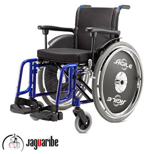 Cadeira de Rodas Ágile Alumínio Preta Adulto Jaguaribe