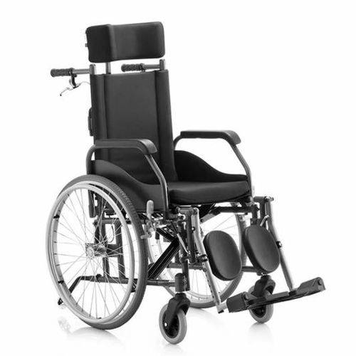 Cadeira de Rodas Aluminio 44cm Fit Reclinável Preta - Baxmann e Jaguaribe