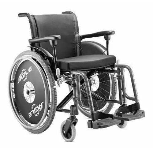 Cadeira de Rodas Alumínio Ágile 44cm Prata - Baxmann e Jaguaribe