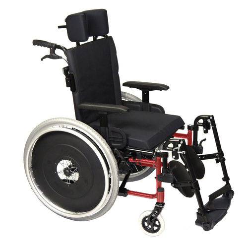 Cadeira de Rodas Avd Alumínio Reclinável 40cm Vermelho Ortobras (cód. 11083)