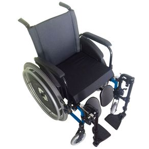 Cadeira de Rodas AVD Alumínio X Duplo Pés Eleváveis 40cm Azul Glacial Ortobras (Cód. 7187)