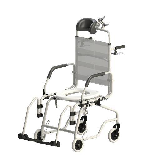 Cadeira de Rodas Banho Alumínio Reclinável 46cm - Baxmann