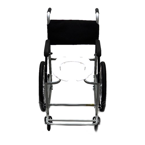 Cadeira de Rodas CDS Banho Modelo 205 Banho e Sanitário Adulto, com Assento Removível, Freios Bilaterais, Pneus Maciços, Apoio para Braços Removível e Pés Escamoteáveis
