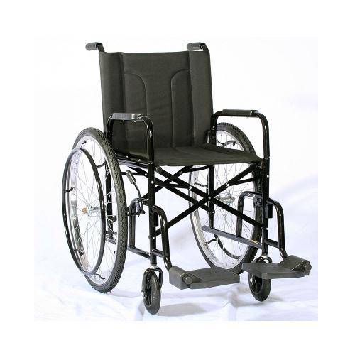 Cadeira de Rodas com Pneu Maciço Assento e Encosto Almofadado Dobrável em X Cds
