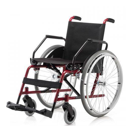 Cadeira de Rodas em Aço - Ortopedia Jaguaribe - Cantu - Vinho
