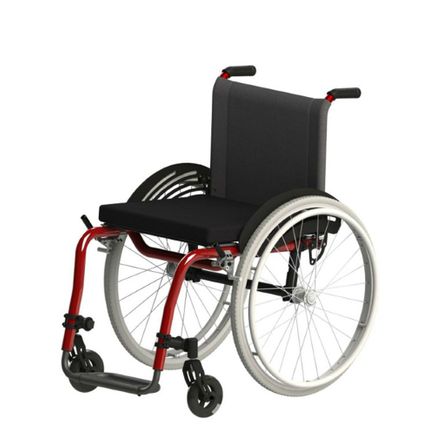 Cadeira de Rodas em Alumínio - Ortopedia Jaguaribe - Speed Roda Raiada 38cm