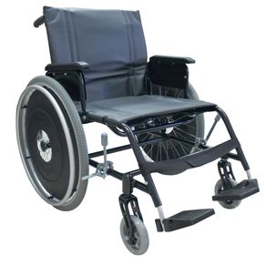 Cadeira de Rodas Gazela Ultra Lite 50cm Preta Ortobras (Cód. 16380)