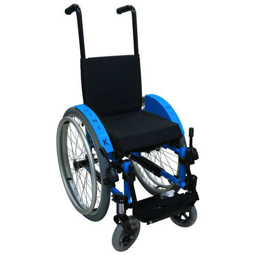 Cadeira de Rodas Infantil Mini K Assento 30cm Azul Ortobras (cód. 19190)