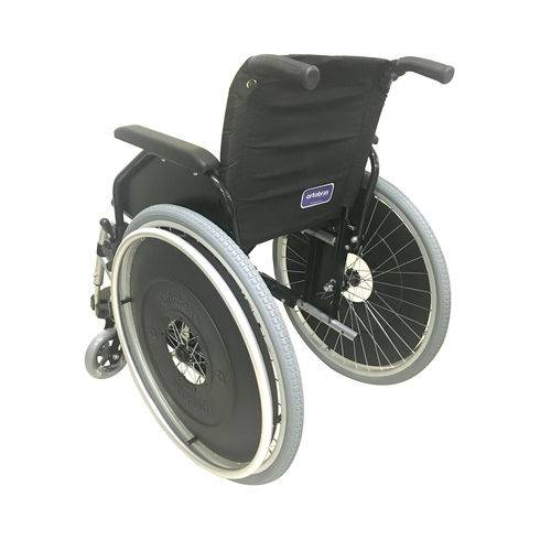 Cadeira de Rodas K1 Pedal Fixo 38cm Preta Ortobras (cód. 11438)