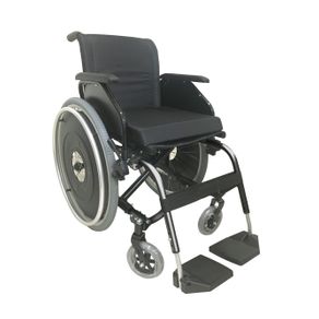 Cadeira de Rodas K1 Pedal Fixo 42cm Preta Ortobras (Cód. 9564)
