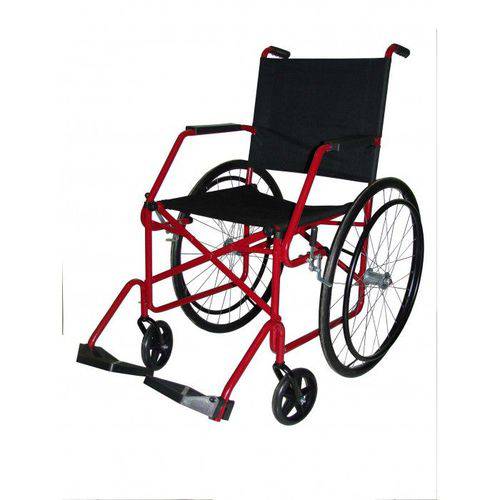 Cadeira de Rodas Leblon Pneu Inflável Vinho 44 Cm - Carone