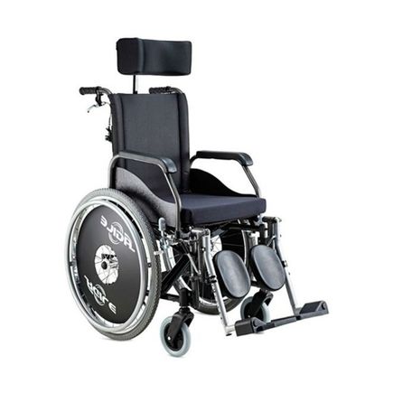 Cadeira de Rodas Reclinável - Ortopedia Jaguaribe - Ágile - Preto 40cm