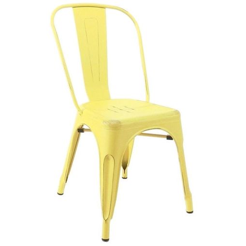 Cadeira Decorativa Amarela Iron Antique ByArt