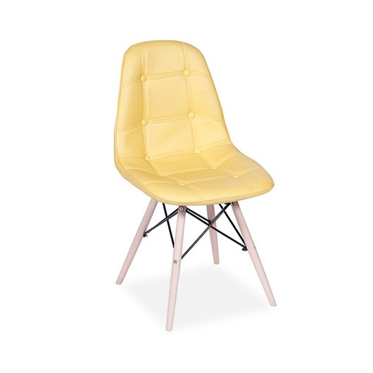 Cadeira Decorativa, Amarelo, Eames Botone
