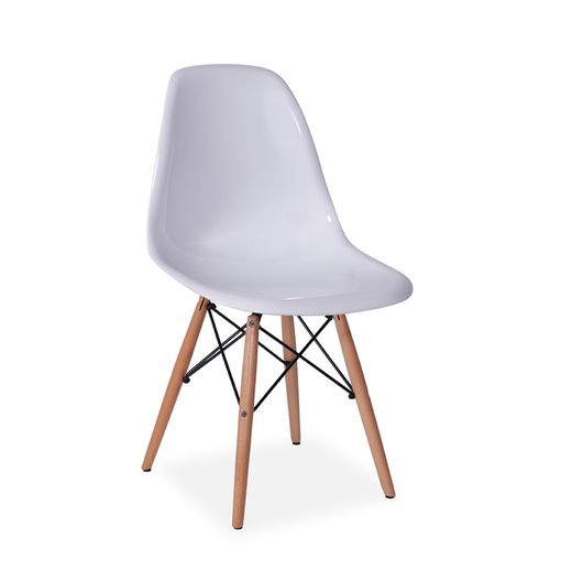 Cadeira Decorativa, Branco Brilho, Eames DSW