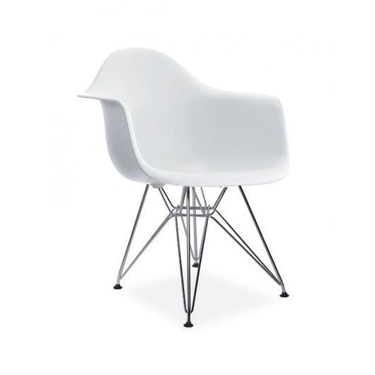 Cadeira Decorativa, Branco, Eames DAR