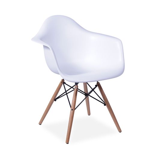 Cadeira Decorativa, Branco, Eames DAW