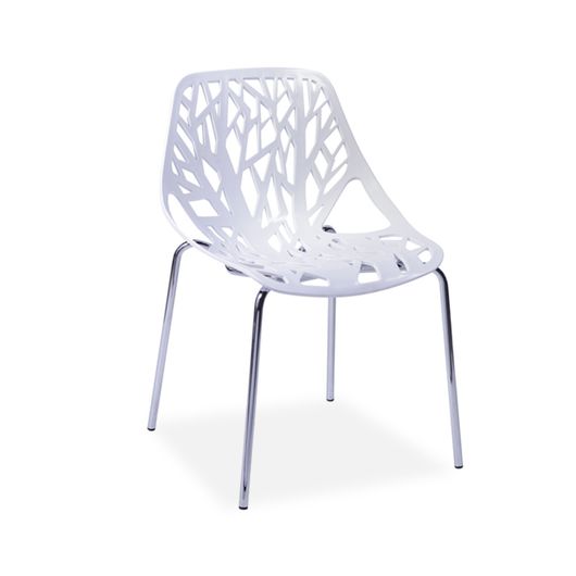 Cadeira Decorativa, Branco, Folha