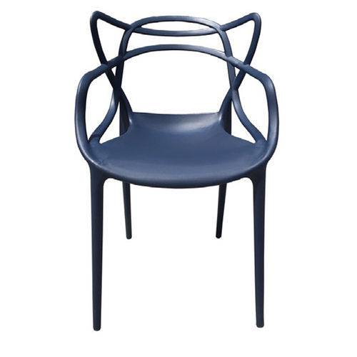 Cadeira Design Alegra Master Philippe Starck Azul Marinho Polipropileno Cozinhas Aviv Fratini