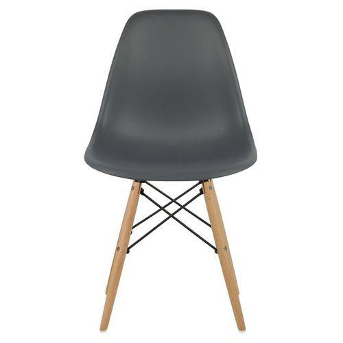 Cadeira Design Dsw Charles Eames Base Madeira Cinza Escuro